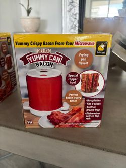 Two brand new bacon crispy makers for microwave… $20 each VERY highly rated!
