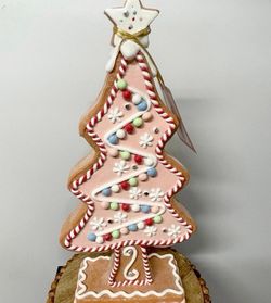 18" PINK PASTEL GINGERBREAD TREE