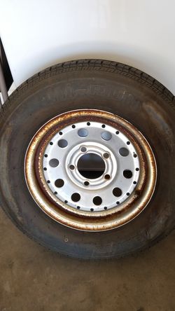 Trailer spare tire with rim