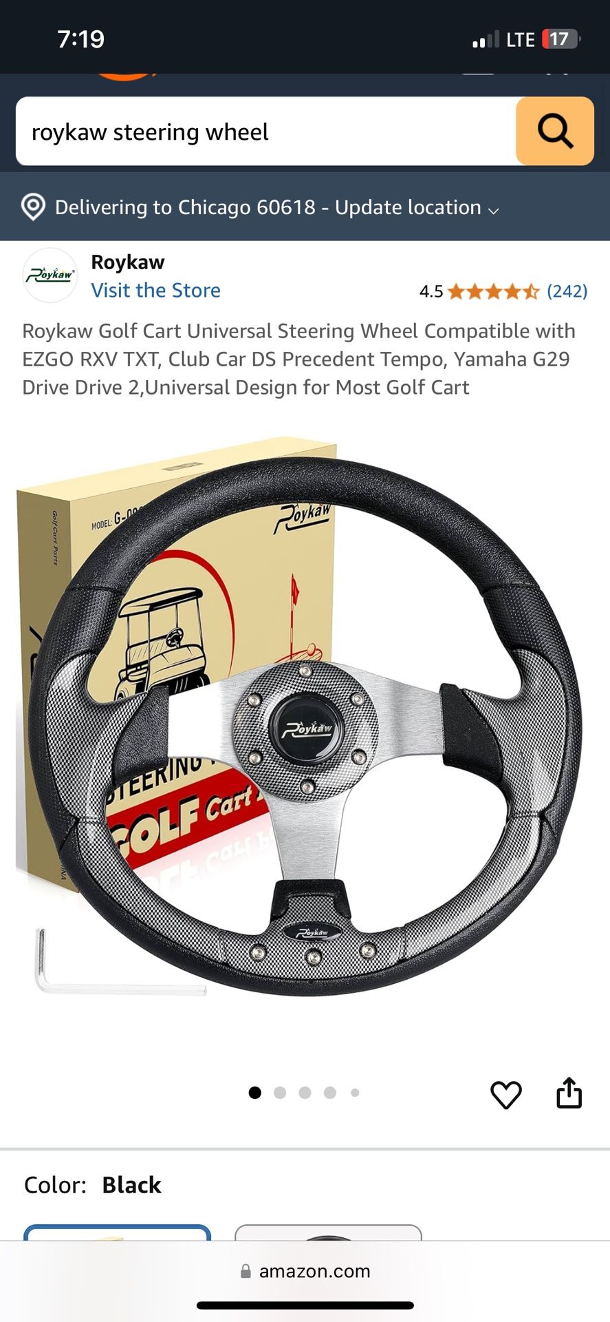 Steering Wheel Golf Cart