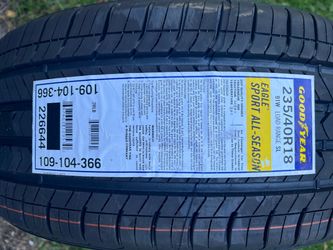 New! Goodyear Eagle Sport Tire 235/40R18