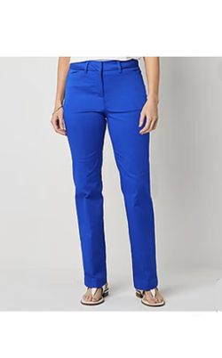 NEW Ladies Liz Claiborne Blue Pants Size 14 Tall.