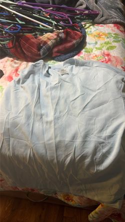 Plain Light Blue Crew Neck T-Shirt