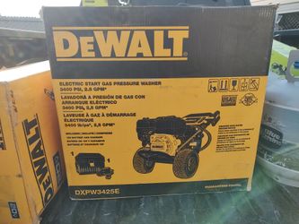 New DeWalt. 3400psi....2.5gpm electric start gas pressure washer....$550