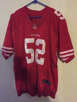 49er football jersey #52 Willis size 48 see pic. Really GOOD shape no tears $50.00.