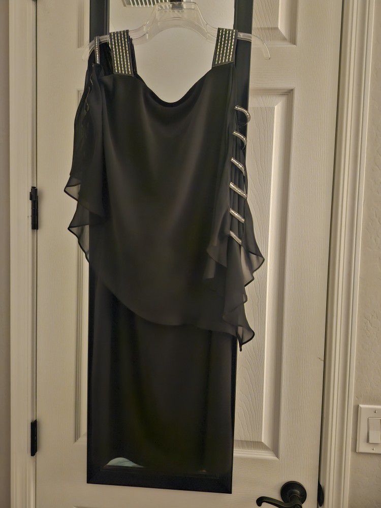 Black Dress With Diamond Accents