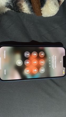 Apple iPhone with Blue Frame
