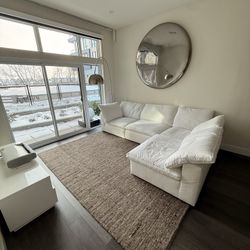 Crate & Barrel Ridges Rug Tan Brown 8x10 - Orig $2199