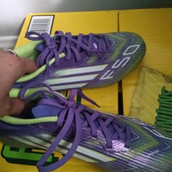Adidas Purple F50 Club FG/MG Youth Soccer Cleats ... Size 6 And A Half