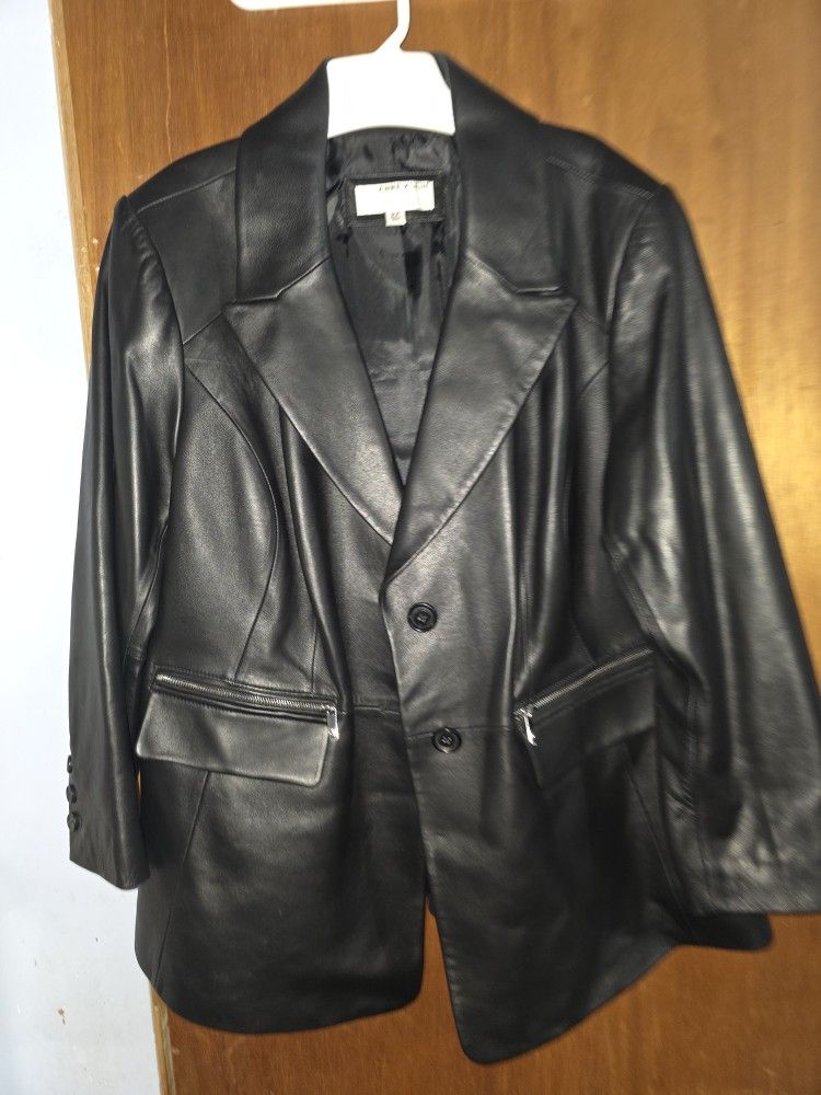 Anne Klein leather women jacket