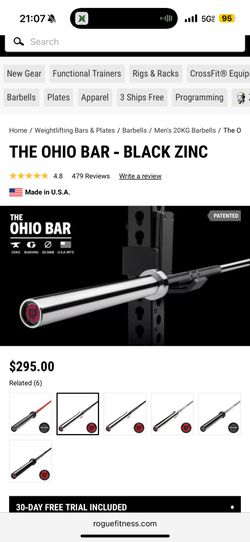 Rogue Ohio Bar Black Zinc