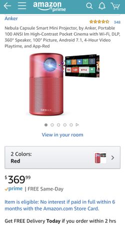Anker Nebula Capsule Smart Mini Projector by Anker - Red - Brand