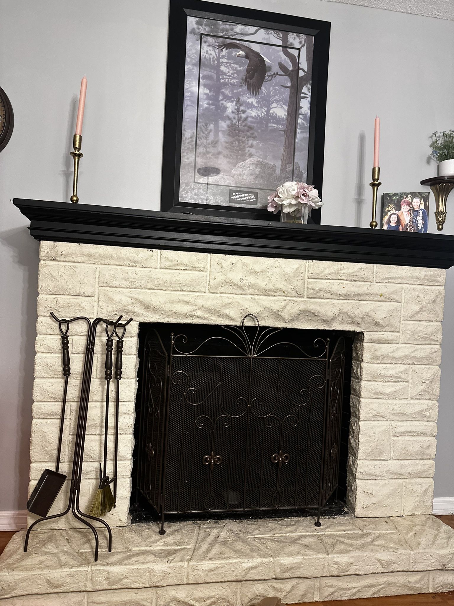 Beautiful Fireplace Converts Into Gas Logs