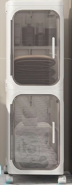 2 Tiers Slim Storage Cabinet