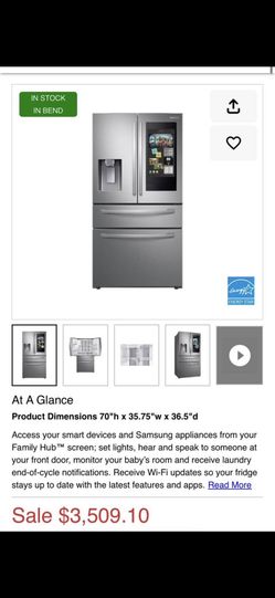 Samsung Black Family Hub French Door Smart Refrigerator