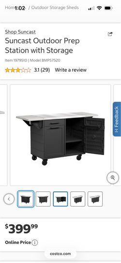 Suncast outdoor prep station from Costco