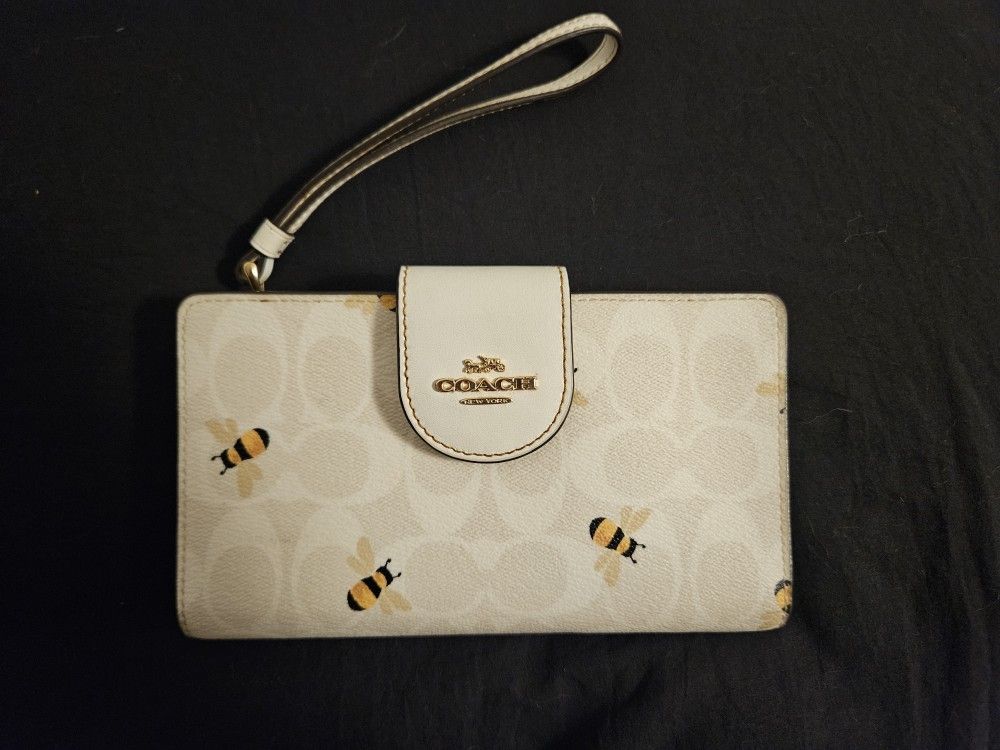 Coach Bee Print Wallet
