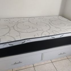 Cama Colchón Y Base Twin