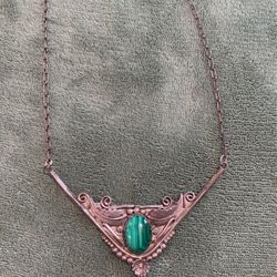 Vintage Malachite Necklace 