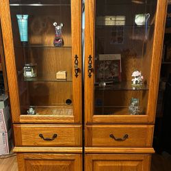 Oak Wood Storage Cabinets