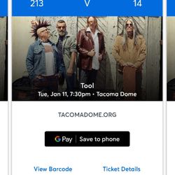 TOOL ticket