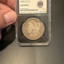 1890 CC Morgan Silver Dollar 