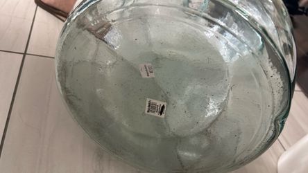 Large glass decor vase