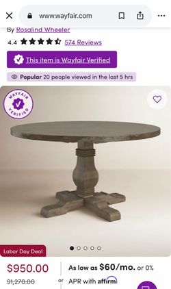 Round Dining Table 55”
