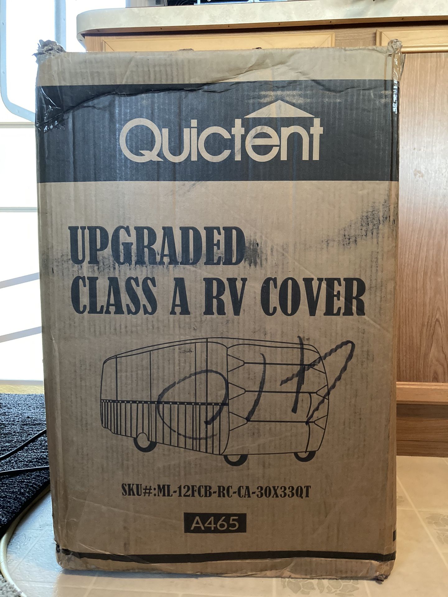 RV COVER AND 4 TIRE COVERS
