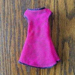 Barbie Rockstar Fashion Doll - Pink Mesh Overlay Dress Cover Up Fishnet Sheer