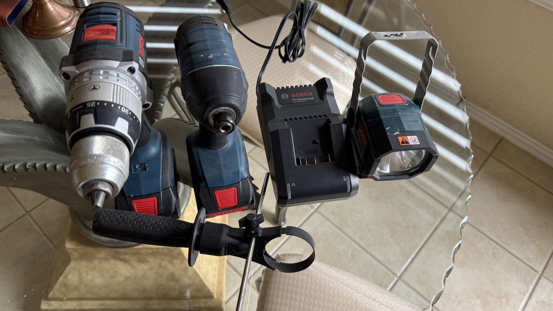 Bosch Impact,  Drill, And Light.