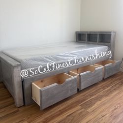 Twin xl Bed And Drawers With Mattress 