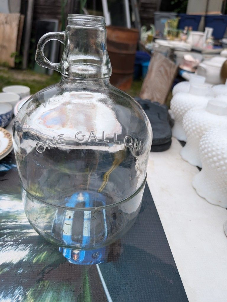 One Gallon Cut Glass Jug 