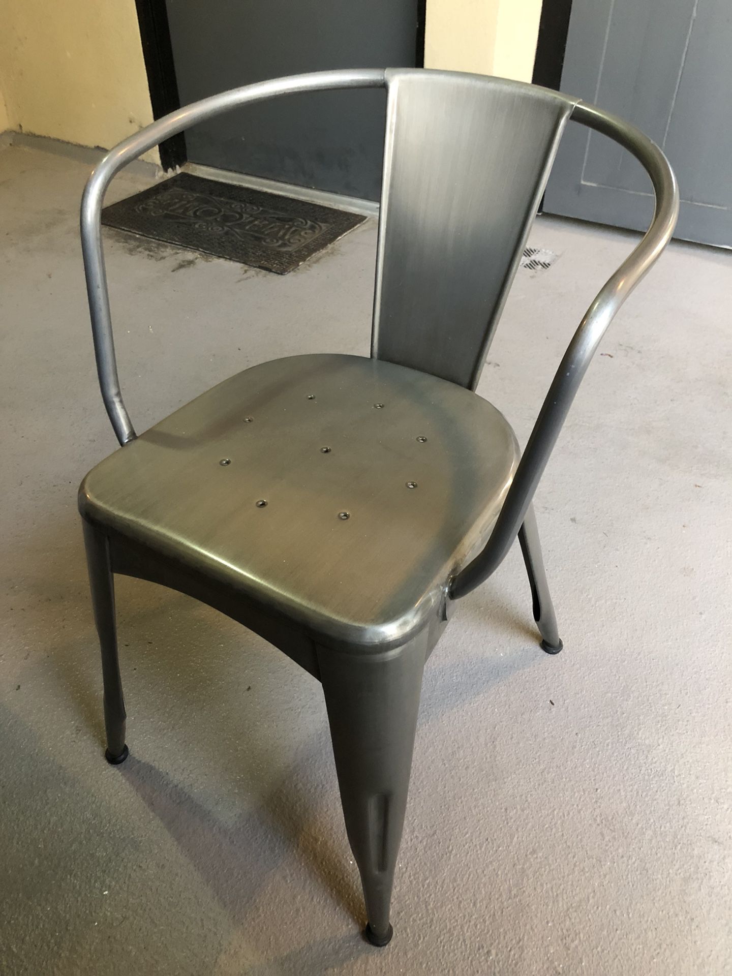 Chair - Brushed Metal - Like New Condition