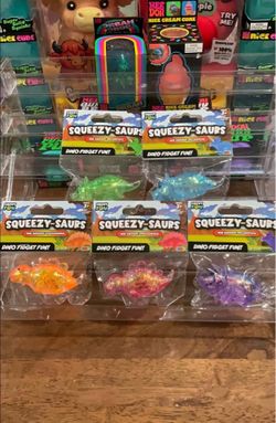 RMS Crazy Fun Squeezy Mini Glitter Dinosaur $5 EACH