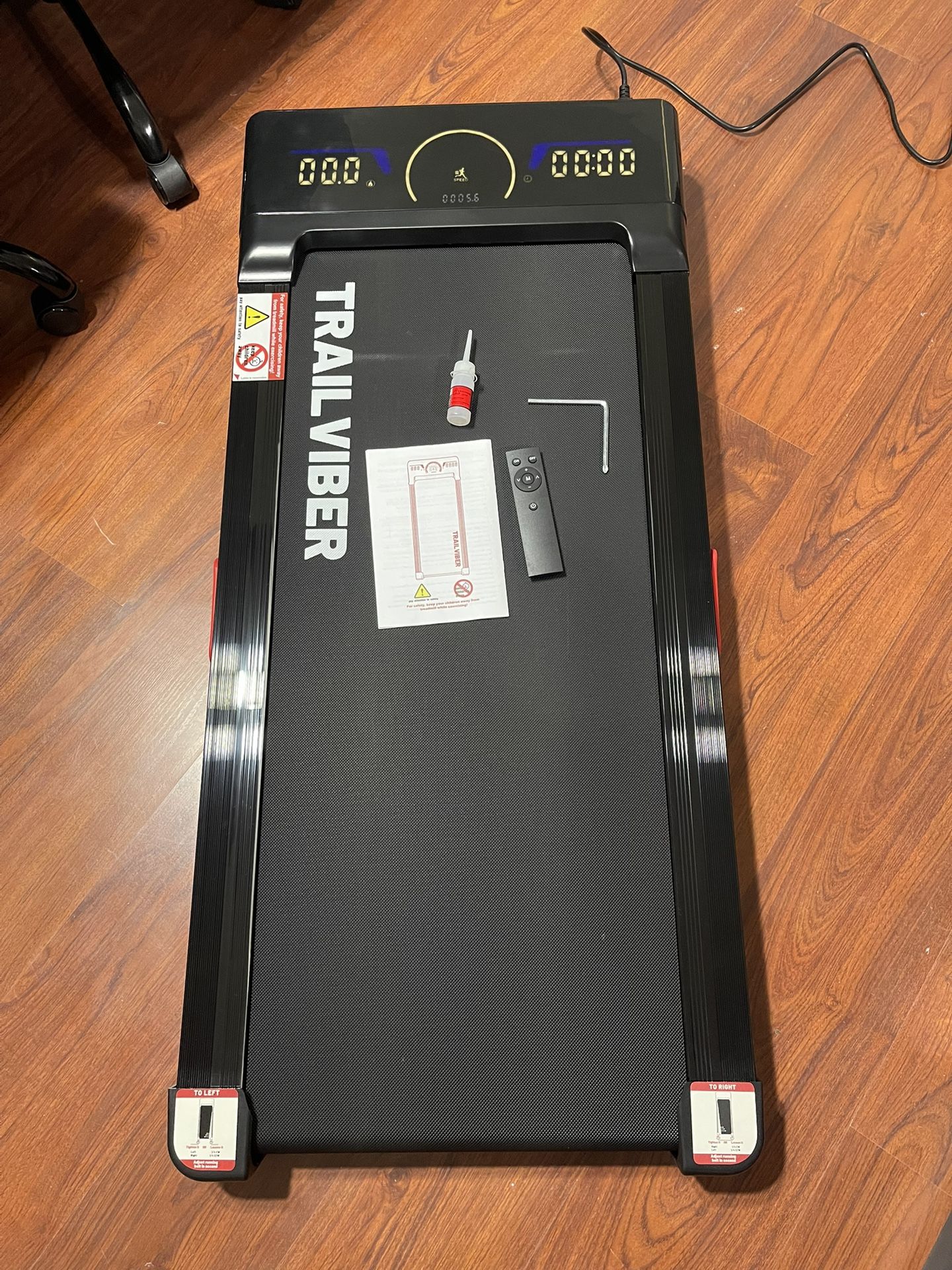 Trailviber Walking Pad Treadmill W/ 12% 9-Level Auto Incline, 450 lbs Capacity RGB LED Screen, Bluetooth Speaker Under Desk Treadmill, Compact Treadmi