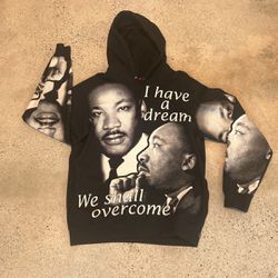 AUTHENTIC SUPREME MLK HOODIE SWEATSHIRT BLACK 2018 SOLD OUT RARE