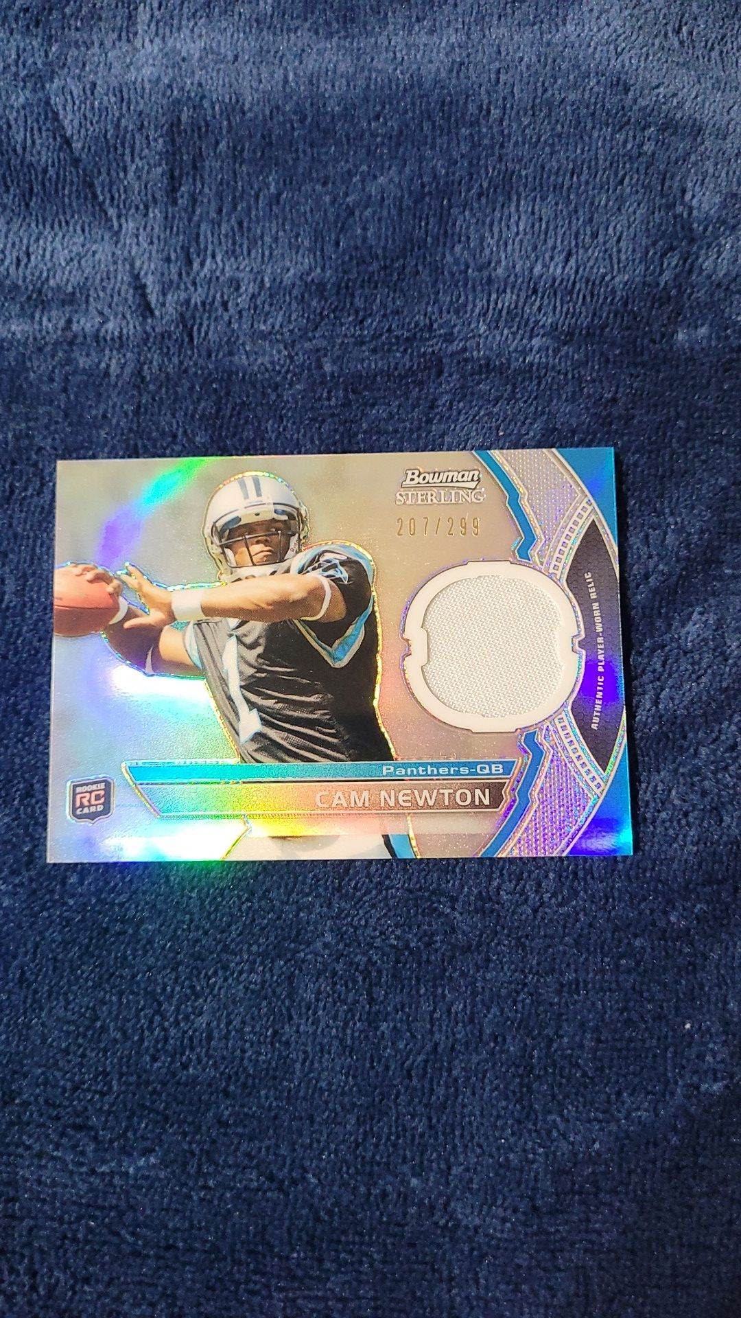 Cam Newton Numbered rookie refractor