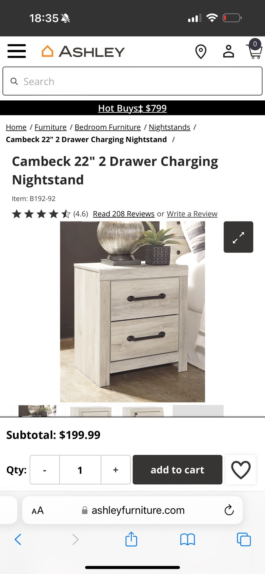 ashley furniture nightstand