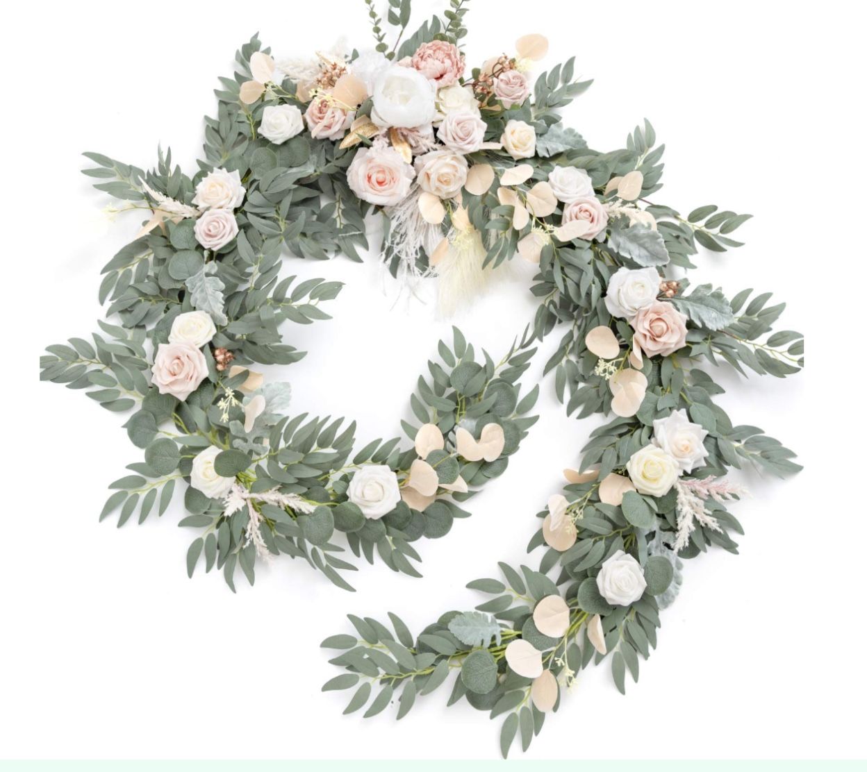 Ling's Moment 9FT garland in Blush and Cream