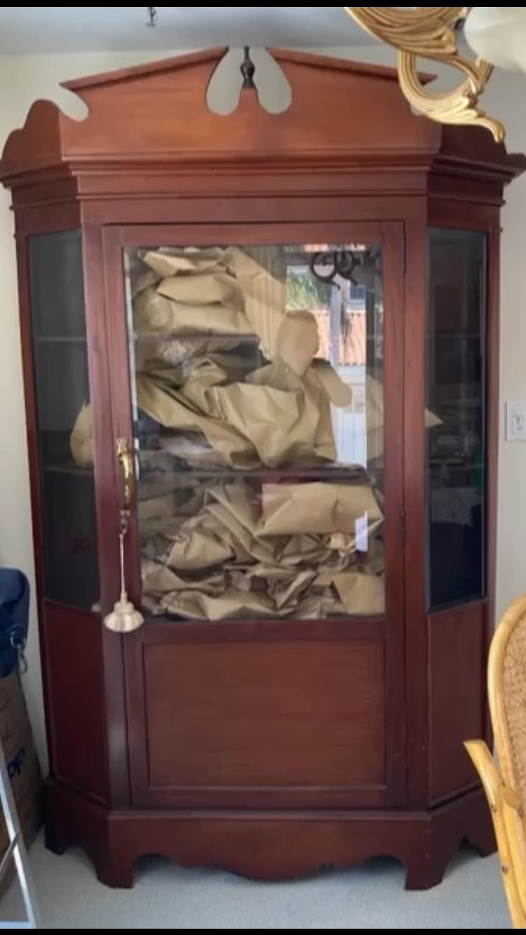 Mahogany Antique China Cabinet 