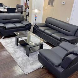 Black Friday Sale!! Modern Sofa, Loveseat & Chair Set – ONLY $788!