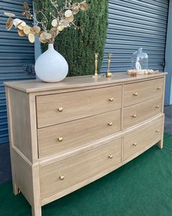 POTTERY BARN INSPIRED LONG WOOD DRESSER/ REFINISHED
