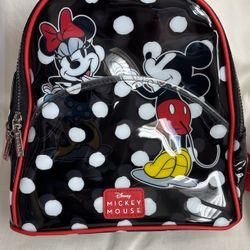 Mickey Minnie Backpack,; Clear  Bag