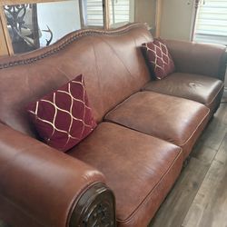 Sofa Set 3 Pc Genuine Leather 