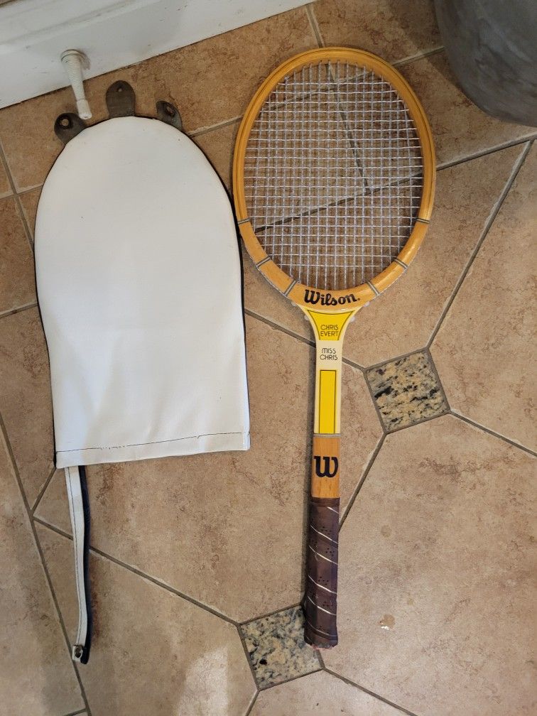 Tennis Racket. Vintage Wilson Chris Evert. Miss Chris. With Cover. Excellent Condition 