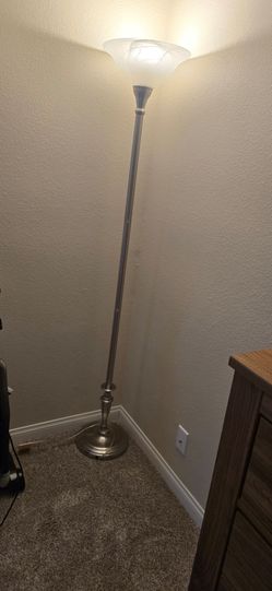 Silver Torchiere Floor Lamp