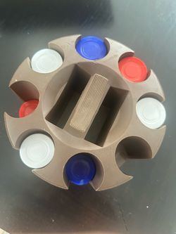 Vintage revolving poker chips rack.