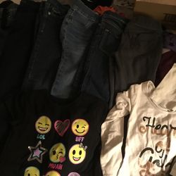 Girls Jeans And Clothes Lot
