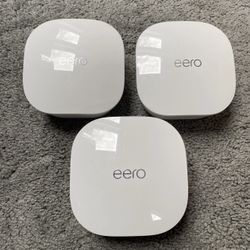 3 PACK OF AMAZON EERO WIRELESS ROUTER WIFI 867mpbs GOOD FOR 5000 SQ FT 